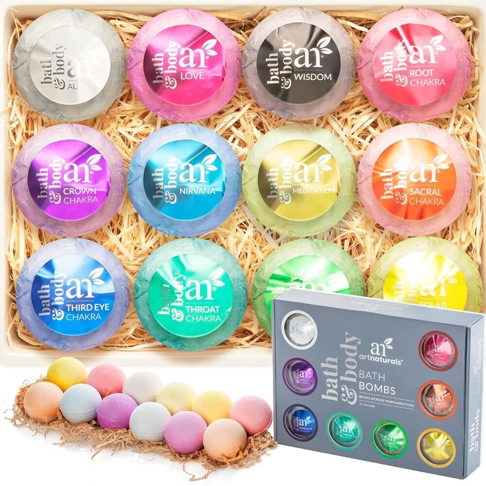 NEW 12 Large Bath Bombs Gift Set kit Natural Handmade Essential Oil Spa …